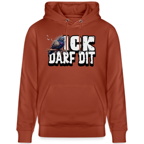 ICK DARF DIT|Taube-Unisex Bio-Hoodie - Terrakotta