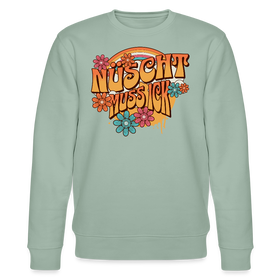 BERLINER RETRO-NÜSCHT MUSS ICK-Unisex Bio-Sweatshirt - Helles Graugrün