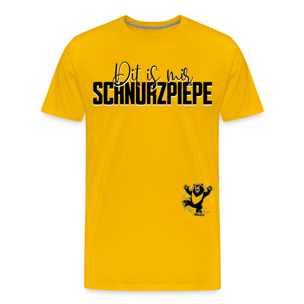 SCHNURZPIEPE - Männer Premium T-Shirt - Sonnengelb