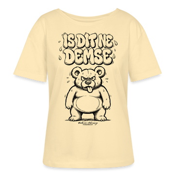 Berlin Shirt mit Berliner Bär-IS DIT NE DEMSE-Rundhals Frauen Bio-T-Shirt - Creme