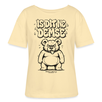 Berlin Shirt mit Berliner Bär-IS DIT NE DEMSE-Rundhals Frauen Bio-T-Shirt - Creme