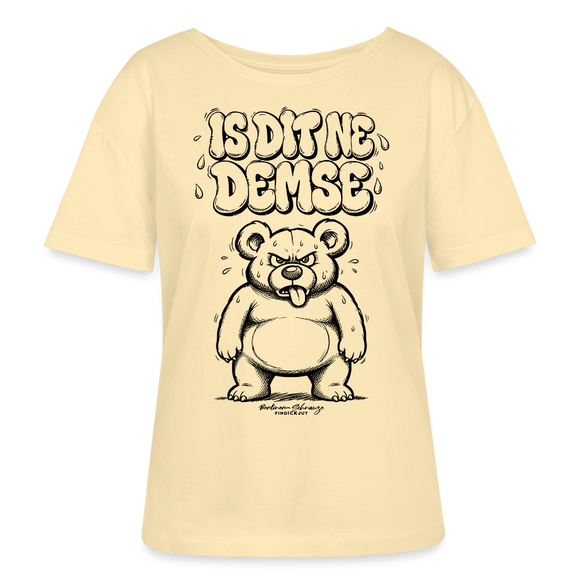 Berlin Shirt mit Berliner Bär-IS DIT NE DEMSE-Rundhals Frauen Bio-T-Shirt - Creme