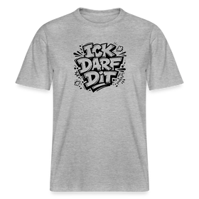 Berlin Shirt-ICK DARF DIT- RELAXED FIT Unisex bio T-Shirt - Grau meliert