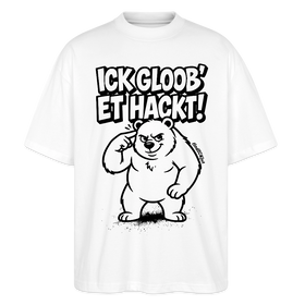 Berlin Shirt-ICK GLOOB ET HACKT-Oversized Unisex Bio T-Shirt - Weiß