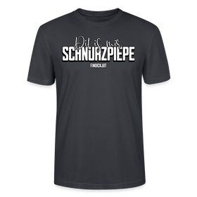 SCHNURZPIEPE-Unisex T-Shirt BIO II - Dunkles Graublau