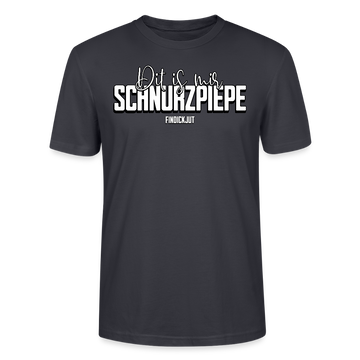 SCHNURZPIEPE-Unisex T-Shirt BIO II - Dunkles Graublau
