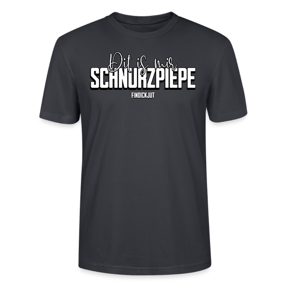 SCHNURZPIEPE-Unisex T-Shirt BIO II - Dunkles Graublau