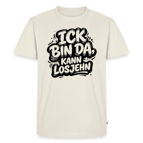 Berlin Shirt-BIN DA, KANN LOSJEHN-Männer Premium Bio - Naturweiß