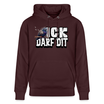 ICK DARF DIT|Taube-Unisex Bio-Hoodie - Maroon