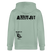 ALLET JUT-Unisex Bio-Kapuzenjacke-BACKPRINT - Helles Graugrün