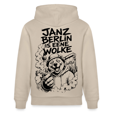 JANZ BERLIN IS EENE WOLKE-Unisex Bio-Hoodie - Beige