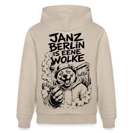 JANZ BERLIN IS EENE WOLKE-Unisex Bio-Hoodie - Beige