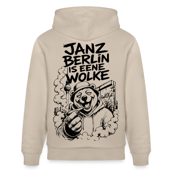 JANZ BERLIN IS EENE WOLKE-Unisex Bio-Hoodie - Beige