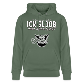 ICK GLOOB MEEN SCHWEIN PFEIFT!-Unisex Bio-Hoodie II - Tanngrün