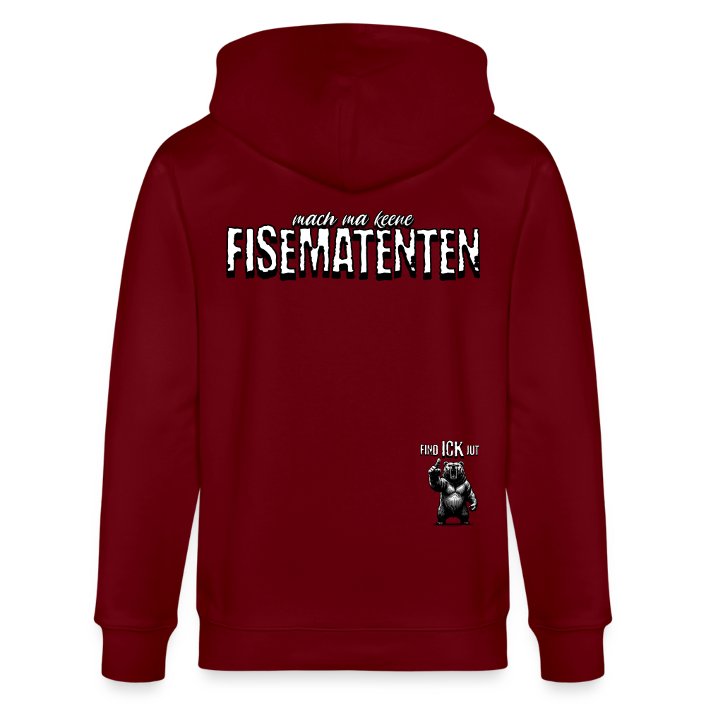 FISEMATENTEN-Unisex Bio-Kapuzenjacke - Burgunderrot