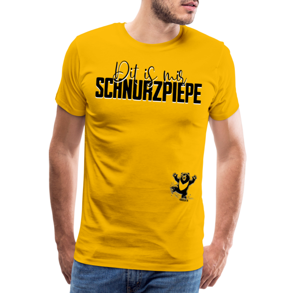 SCHNURZPIEPE - Männer Premium T-Shirt - Sonnengelb