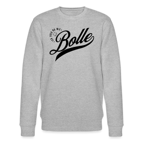 ICK FREU MA WIE BOLLE-Unisex Bio-Sweatshirt - Grau meliert