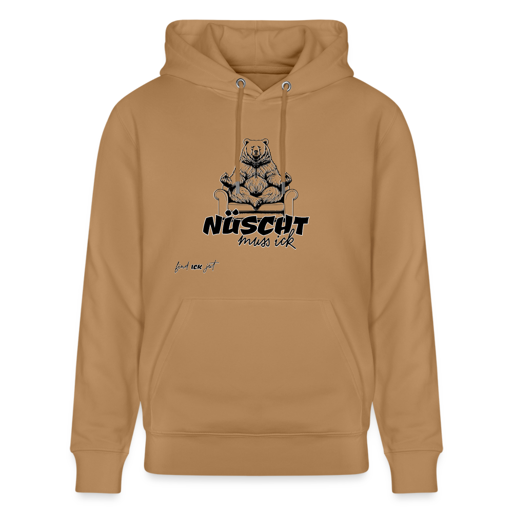 NÜSCHT MUSS ICK-Unisex Bio-Hoodie - Latte