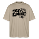 Berliner Schnauze-DIT ESKALIERT EH-Oversized Unisex Bio T-Shirt - Steingrau
