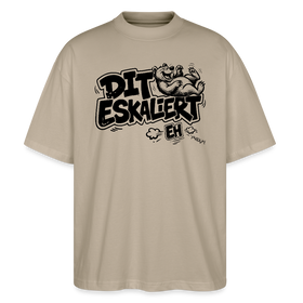 Berliner Schnauze-DIT ESKALIERT EH-Oversized Unisex Bio T-Shirt - Steingrau
