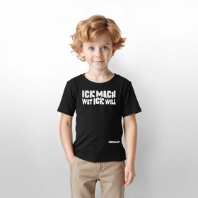 ICK MACH WAT ICK WILL-Kinder T-Shirt BIO - Schwarz