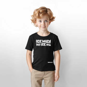 ICK MACH WAT ICK WILL-Kinder T-Shirt BIO - Schwarz