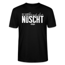 Berliner Spruch in weissem Print-NETT KANN ICK OOCH BRINGT ABER NÜSCHT-leichtes Unisex T-Shirt Bio - Schwarz
