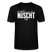 Berliner Spruch in weissem Print-NETT KANN ICK OOCH BRINGT ABER NÜSCHT-leichtes Unisex T-Shirt Bio - Schwarz