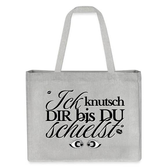 ICK KNUTSCH DIR - Einkaufstasche - Grau meliert