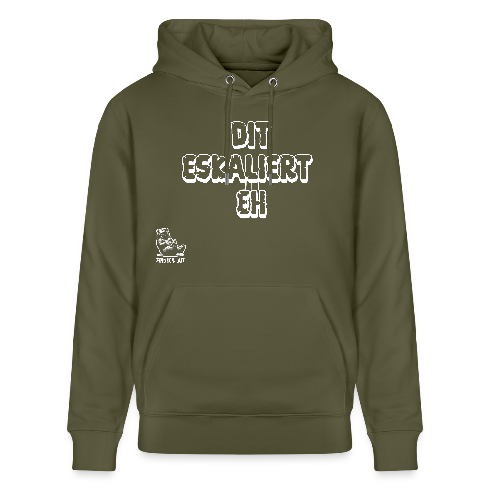 DIT ESKALIERT EH-Unisex Bio-Hoodie - Khaki Grün