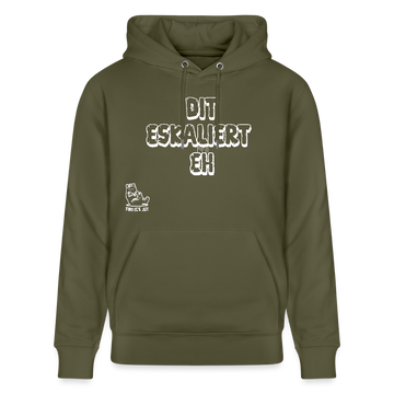 DIT ESKALIERT EH-Unisex Bio-Hoodie - Khaki Grün