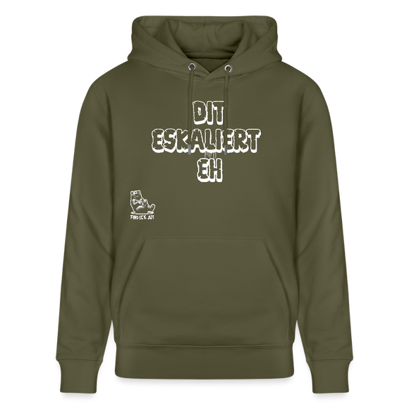 DIT ESKALIERT EH-Unisex Bio-Hoodie - Khaki Grün