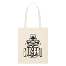 Berlin Beutel mit Spruch-NÜSCHT MUSS ICK-Bio-Stoffbeutel - Weißgrau