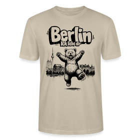 Berlin Souvenir-Unisex T-Shirt Bio-BERLIN ICK LIEBE DIR - Beige