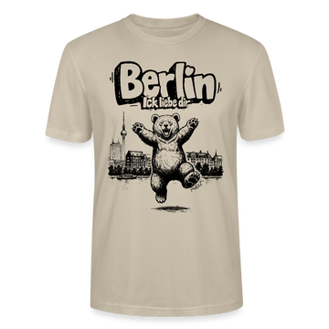 Berlin Souvenir-Unisex T-Shirt Bio-BERLIN ICK LIEBE DIR - Beige