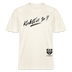 schwarzer Handschriftlicher Schriftzug „Kiekst’n so?“ im Berliner Schnauze-Design auf Relaxed Fit Unisex Bio-T-Shirt - Naturweiß 