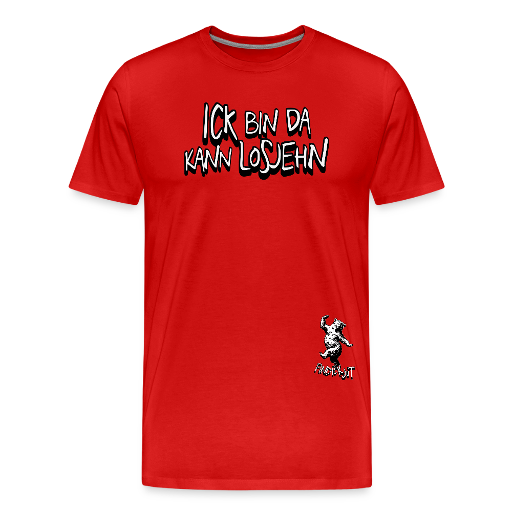 ICK BIN DA-Männer Premium Bio T-Shirt - Rot