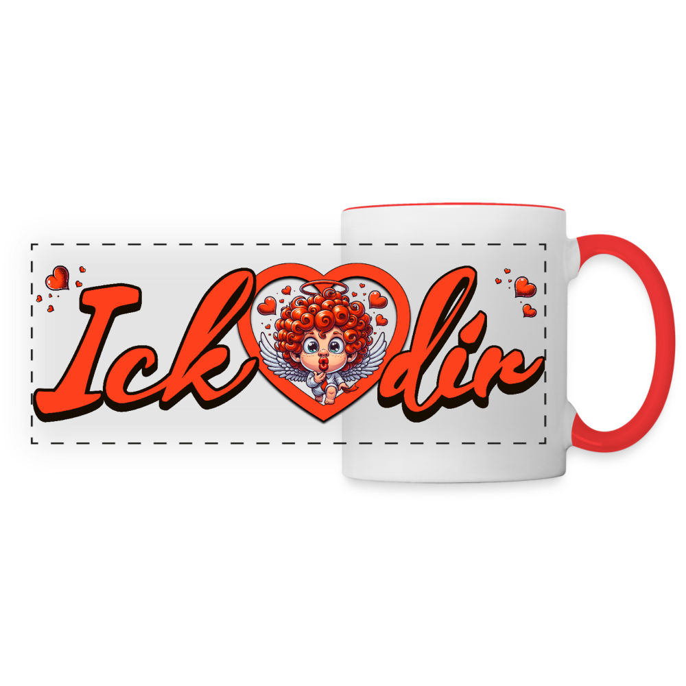 ICK LIEBE DIR - Panorama Tasse - Weiß/Rot