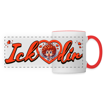ICK LIEBE DIR - Panorama Tasse - Weiß/Rot