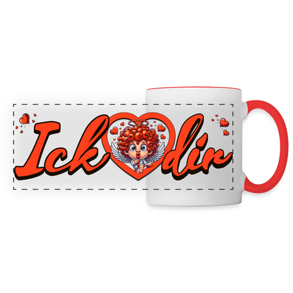 ICK LIEBE DIR - Panorama Tasse - Weiß/Rot