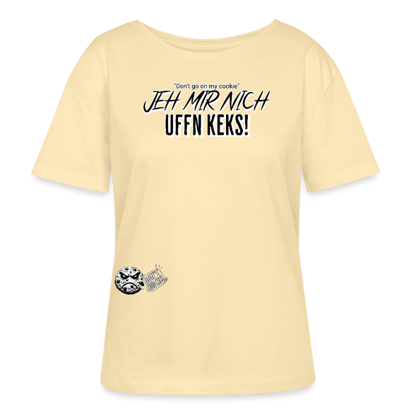 JEH MIR NICH UFFN KEKS-Rundhals Frauen Bio-T-Shirt - Creme