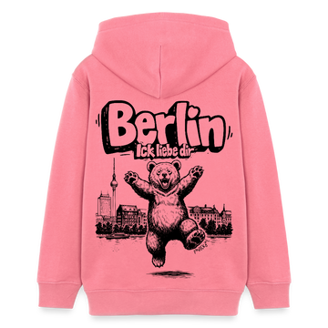 Berlin Souvenir-Teenager Bio-Hoodie-BERLIN ICK LIEBE DIR - Pink 