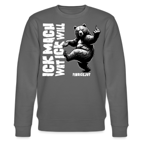 ICK MACH WAT ICK WILL-Unisex Bio-Sweatshirt - Anthrazit