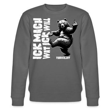 ICK MACH WAT ICK WILL-Unisex Bio-Sweatshirt - Anthrazit