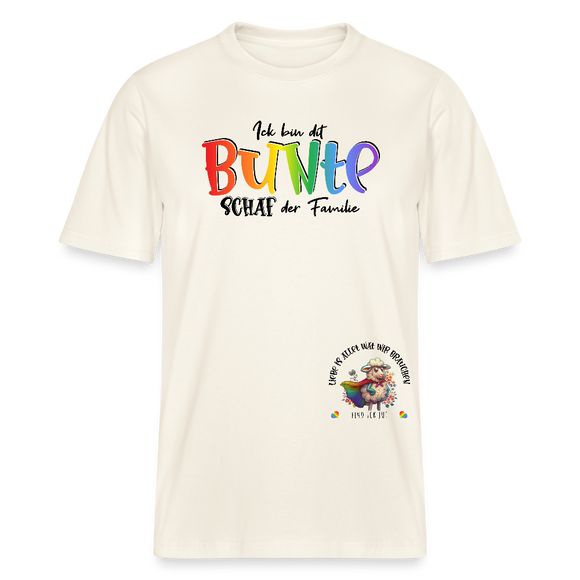 LIEBE IS BUNT-Relaxed Fit Unisex Bio-T-Shirt - Weißgrau