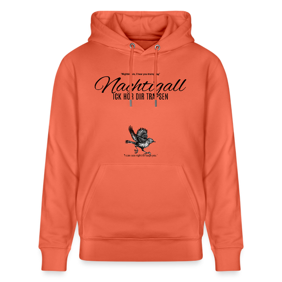 NACHTIGALL ICK HÖR DIR TRAPSEN-Unisex Bio-Hoodie - Hellrot