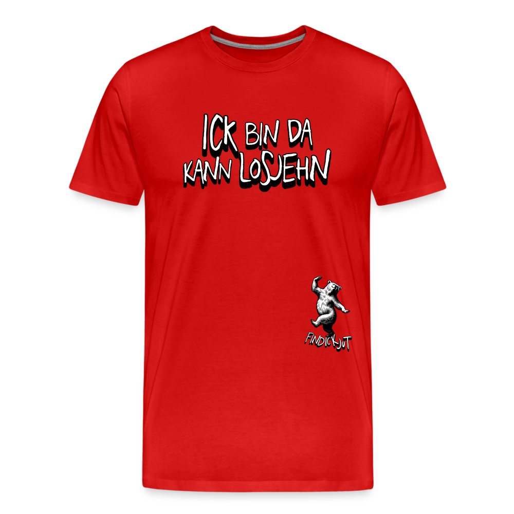 ICK BIN DA-Männer Premium Bio T-Shirt - Rot