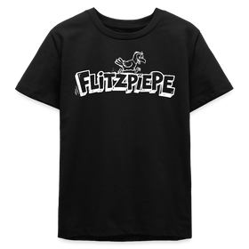 FLITZPIEPE-Bio Teenager T-Shirt - Schwarz