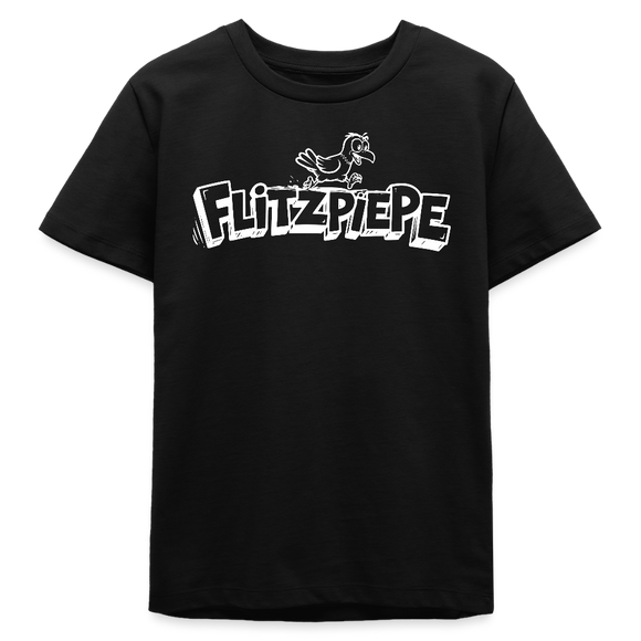 FLITZPIEPE-Bio Teenager T-Shirt - Schwarz