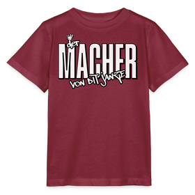 DER MACHER VON DIT JANZE - Kinder T-Shirt BIO - Burgunderrot